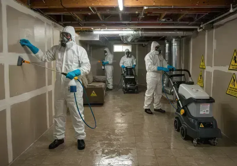 Basement Moisture Removal and Structural Drying process in McKee, KY